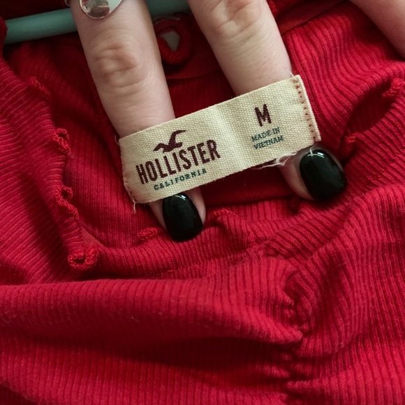 Red off the shoulder top - Picture 3 of 3